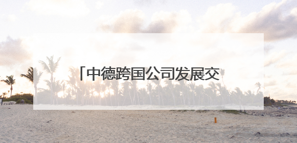 中德跨国公司发展交流论坛在青岛举行