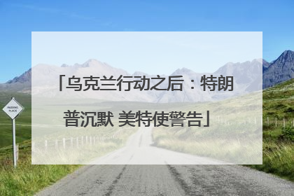 乌克兰行动之后：特朗普沉默 美特使警告