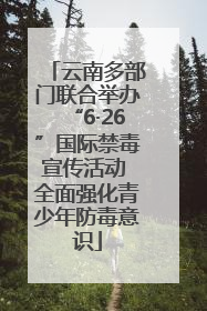 云南多部门联合举办“6·26”国际禁毒宣传活动 全面强化青少年防毒意识