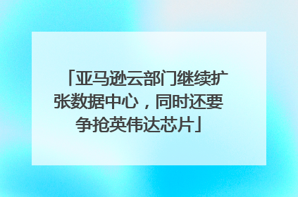 亚马逊云部门继续扩张数据中心，同时还要争抢英伟达芯片