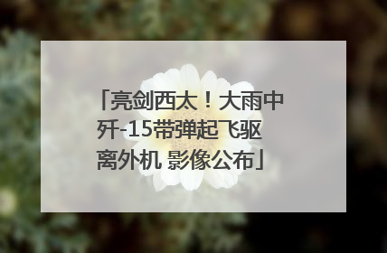 亮剑西太！大雨中歼-15带弹起飞驱离外机 影像公布