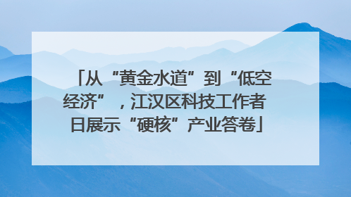从“黄金水道”到“低空经济”，江汉区科技工作者日展示“硬核”产业答卷