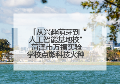 从兴趣萌芽到“人工智能基地校” 菏泽市万福实验学校点燃科技火种，赋能未来人才