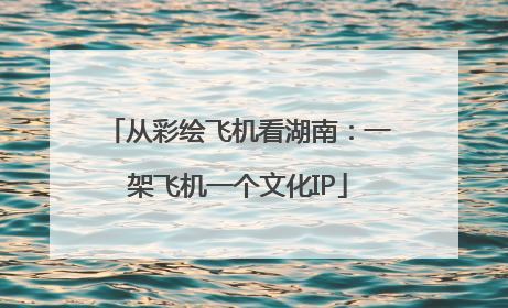 从彩绘飞机看湖南：一架飞机一个文化IP