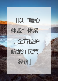 以“暖心仲裁”体系，全方位护航龙江民营经济
