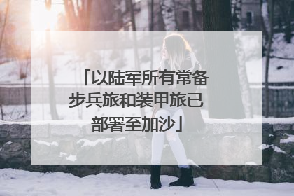 以陆军所有常备步兵旅和装甲旅已部署至加沙
