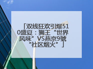 双线狂欢引爆510盛夏：狮王“世界风味”VS燕京9號“社区烟火”