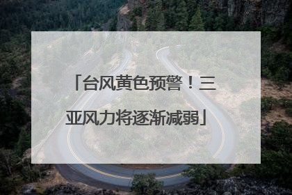 台风黄色预警！三亚风力将逐渐减弱