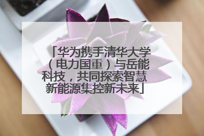 华为携手清华大学（电力国重）与岳能科技，共同探索智慧新能源集控新未来