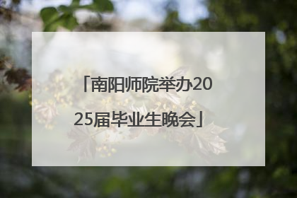 南阳师院举办2025届毕业生晚会