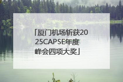 厦门机场斩获2025CAPSE年度峰会四项大奖