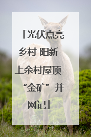 光伏点亮乡村 阳新上余村屋顶“金矿”并网记