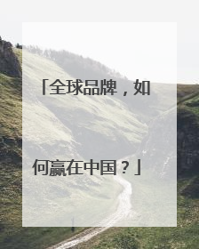 全球品牌，如何赢在中国？