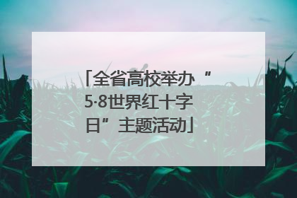 全省高校举办“5·8世界红十字日”主题活动