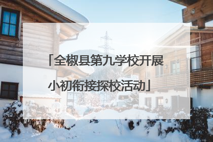 全椒县第九学校开展小初衔接探校活动