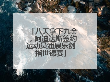 八天拿下九金，阿迪达斯签约运动员潘展乐剑指世锦赛