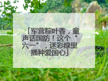 军营粽叶香，童声话国防！这个“六一”，迷彩绿里播种爱国心