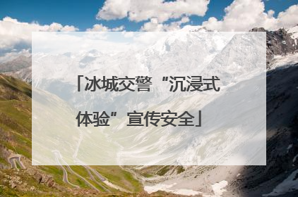 冰城交警“沉浸式体验”宣传安全