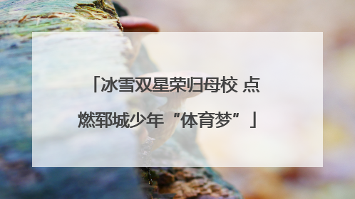 冰雪双星荣归母校 点燃郓城少年“体育梦”