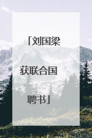 刘国梁获联合国聘书