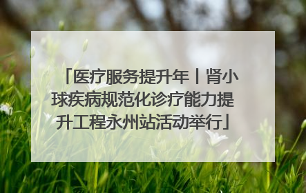 医疗服务提升年丨肾小球疾病规范化诊疗能力提升工程永州站活动举行