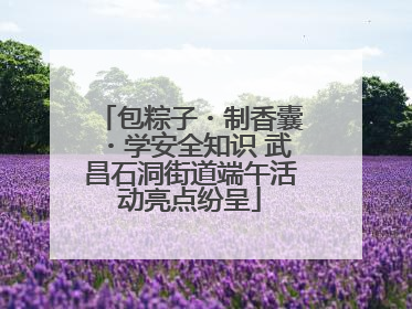 包粽子・制香囊・学安全知识 武昌石洞街道端午活动亮点纷呈