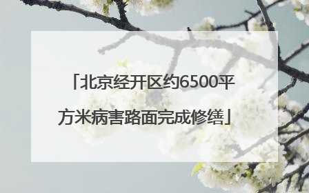 北京经开区约6500平方米病害路面完成修缮