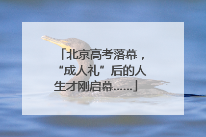 北京高考落幕，“成人礼”后的人生才刚启幕……