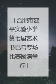 合肥市建平实验小学第七届艺术节巴乌专场比赛圆满举行