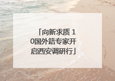 向新求质 10国外籍专家开启西安调研行