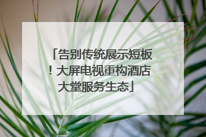 告别传统展示短板！大屏电视重构酒店大堂服务生态
