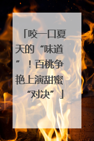 咬一口夏天的“味道”！百桃争艳上演甜蜜“对决”