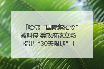 哈佛“国际禁招令”被叫停 美政府改立场提出“30天限期”