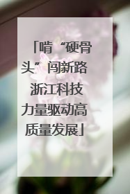 啃“硬骨头”闯新路 浙江科技力量驱动高质量发展