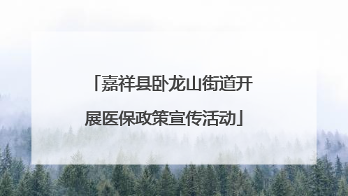 嘉祥县卧龙山街道开展医保政策宣传活动