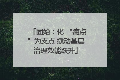 固始：化 “痛点”为支点 撬动基层治理效能跃升