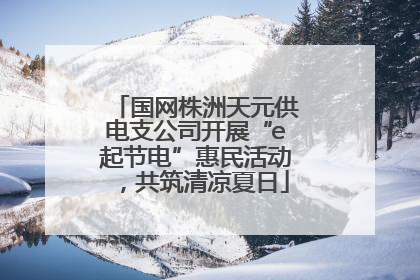 国网株洲天元供电支公司开展“e起节电”惠民活动，共筑清凉夏日