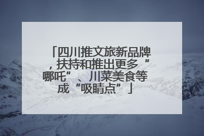 四川推文旅新品牌，扶持和推出更多“哪吒”、川菜美食等成“吸睛点”