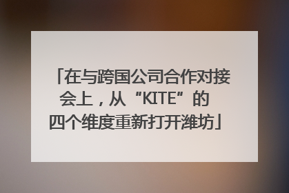在与跨国公司合作对接会上，从“KITE”的四个维度重新打开潍坊