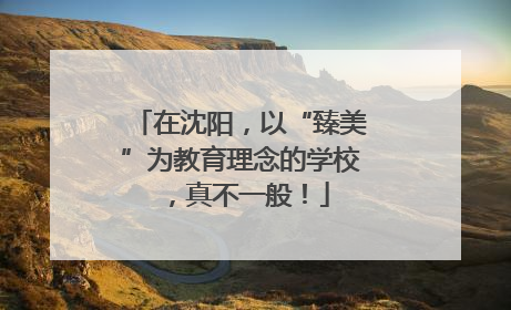 在沈阳，以“臻美”为教育理念的学校，真不一般！
