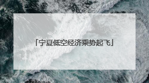宁夏低空经济乘势起飞