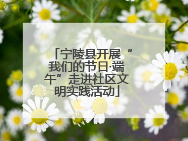 宁陵县开展“我们的节日·端午”走进社区文明实践活动