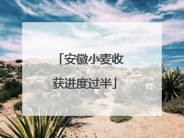 安徽小麦收获进度过半