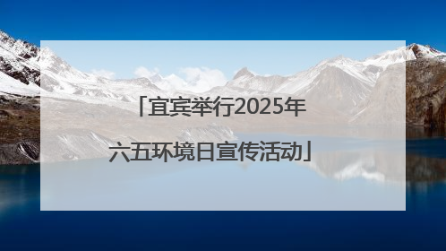 宜宾举行2025年六五环境日宣传活动