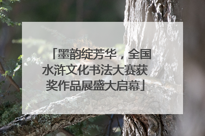 墨韵绽芳华，全国水浒文化书法大赛获奖作品展盛大启幕