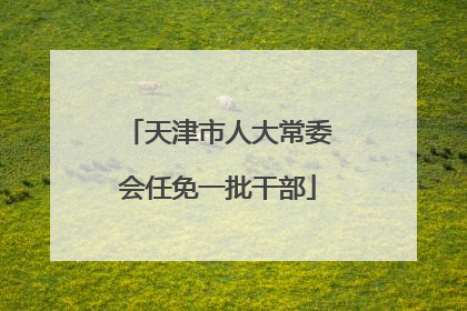 天津市人大常委会任免一批干部