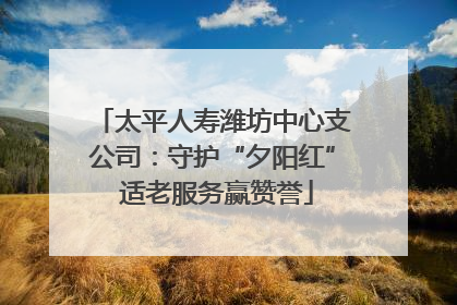 太平人寿潍坊中心支公司：守护“夕阳红” 适老服务赢赞誉