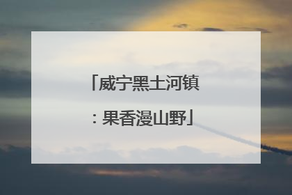 威宁黑土河镇：果香漫山野