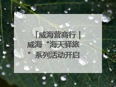 威海营商行｜威海“海天驿旅”系列活动开启海洋文旅新篇