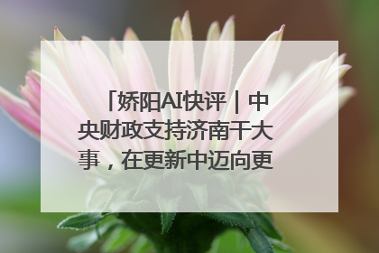娇阳AI快评｜中央财政支持济南干大事，在更新中迈向更“新”的未来
